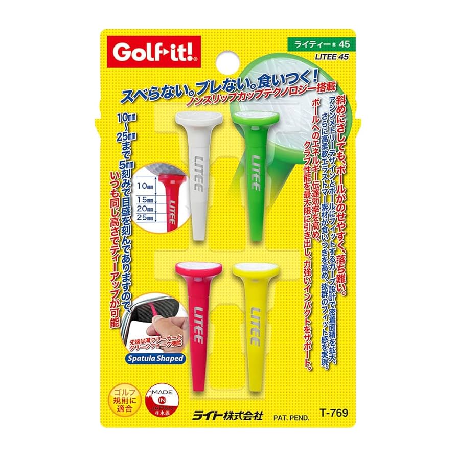 Amazon | ライティー 45mm 蛍光 4本入 T-769 | Golf it!(ゴルフ